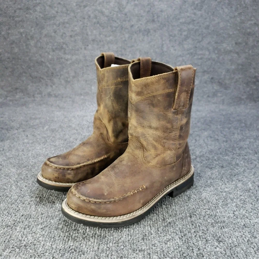 Smoky Mountain Boots Youth Big Kid Size 2R Brown Distressed Brown Leather‎ 3918C